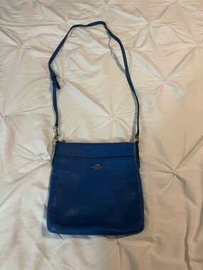 Coach Electric Blue Leather Crossbody Bag